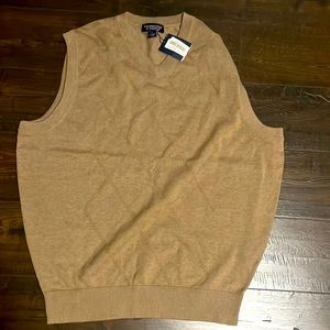 Roundtree and Yorke Tan sweater vest